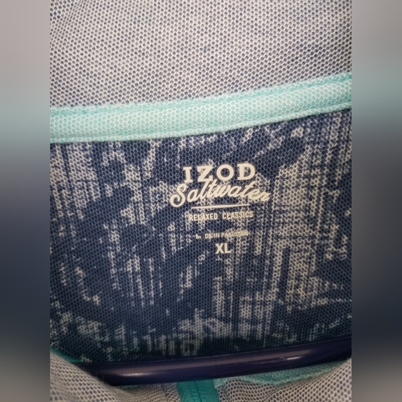Mens Izod Saltwater 1/4 zip relaxed classics - Picture 5 of 5